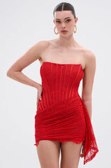 SABRINA LACE LAYERED MINI DRESS