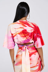 WILD FIRE FLORAL BLOUSE