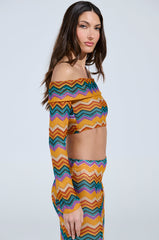 OH SO ZIGGY CROCHET OFF THE SHOULDER TOP