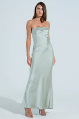 THE ONE THAT GOT AWAY SATIN MIDI DRESS