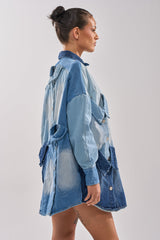 MONDAY BLUES DENIM MINI DRESS