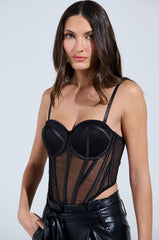 I DONT WANT TO WAIT BLACK CORSET