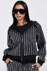 SPARKLE QUEEN ZIP UP SWEATSHIRT