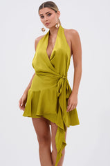 STAR OF THE SHOW SATIN MINI DRESS