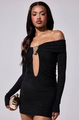 WHO ME? CUTOUT MINI DRESS WITH HARDWARE