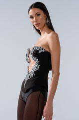 SHINE ON ME RHINESTONE CORSET