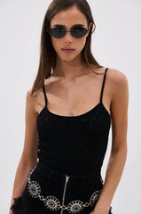 SEE THROUGH THE LINE CROCHET BODYSUIT