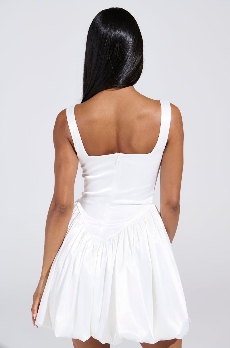 SOPHIA SATIN MINI DRESS WITH CORSET DETAIL