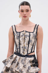 WON'T STOP MOVING BROCADE CORSET
