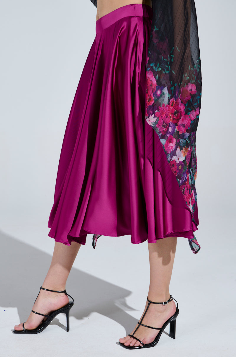 SPIN ME AROUND MIDI SKIRT
