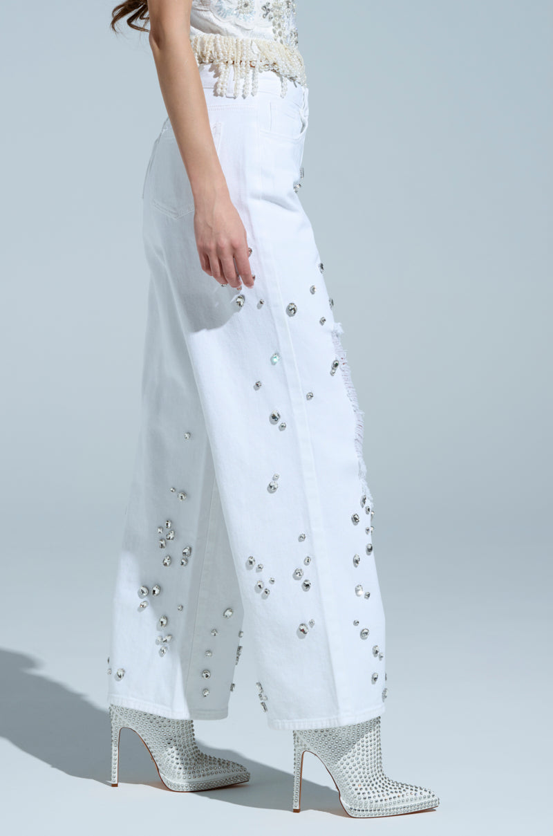 VANJA RELAXED DENIM WITH RHINESTONE