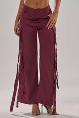 TAKE ME EVERYWHERE SATIN CARGO PANT