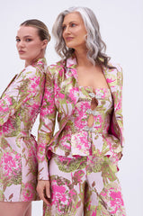 LOVELY FLORAL BROCADE BLOUSE