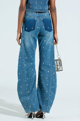 UNBUTTONED AND UNBOTHERED HARDWARE DENIM PANT