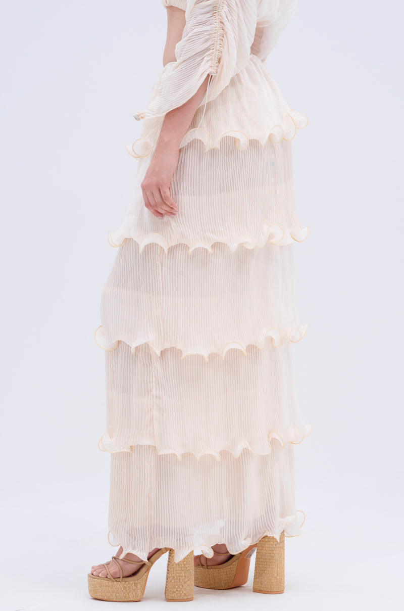RUFFLE HEAVEN MAXI SKIRT