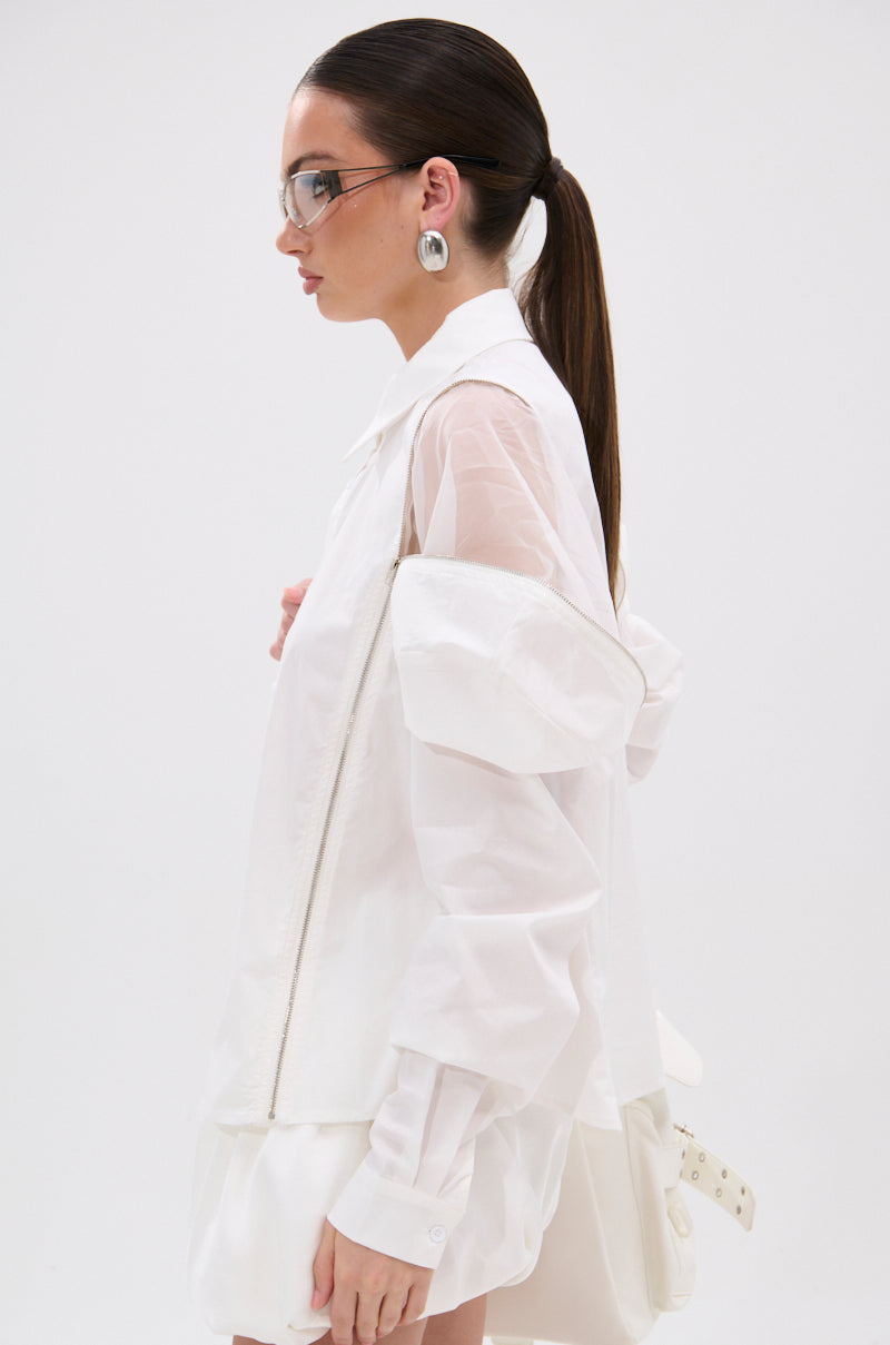UNZIP ME BLOUSE IN WHITE