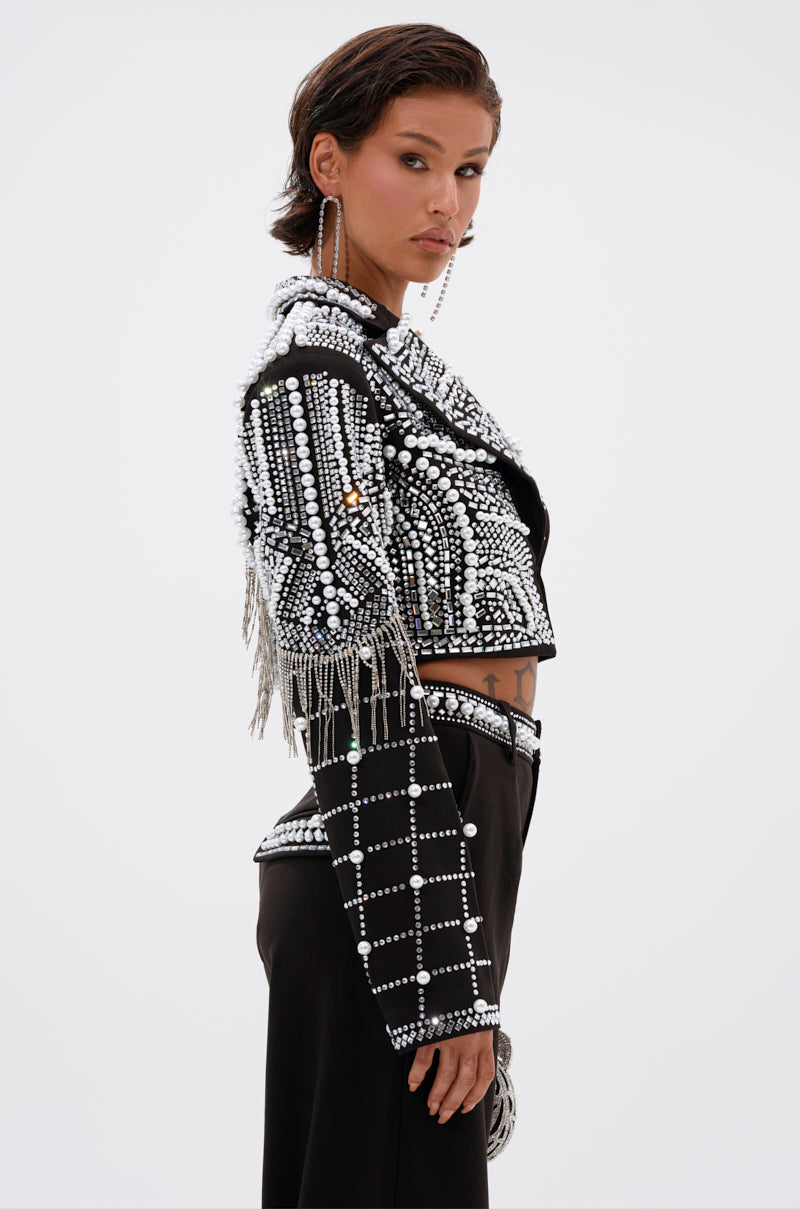 DIRTY MARTINI EMBELLISHED BLAZER