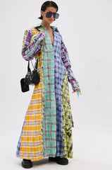 STAR OF THE SHOW PLAID MAXI DRESS