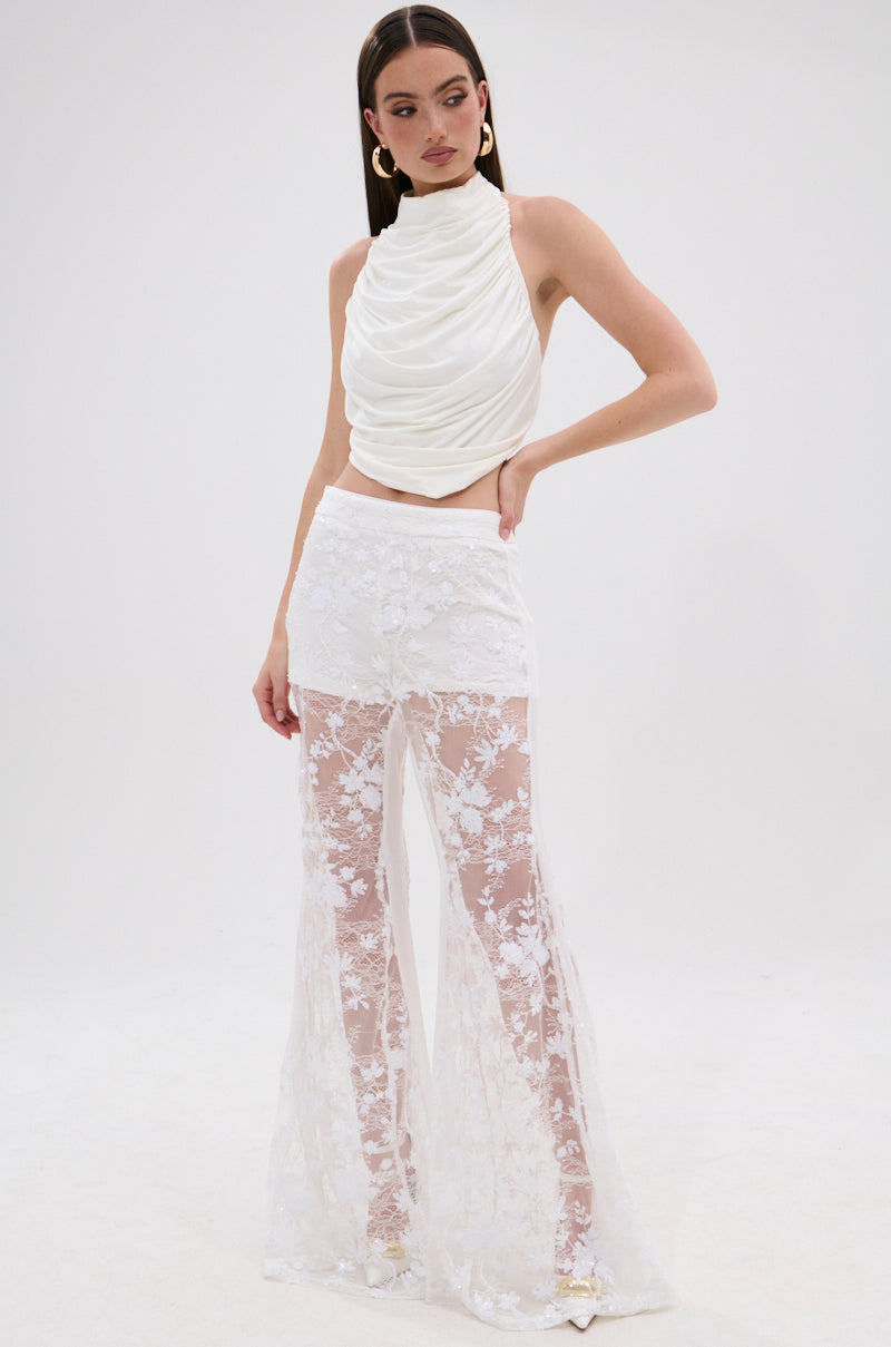 UP NEXT LACE PANT IN WHITE