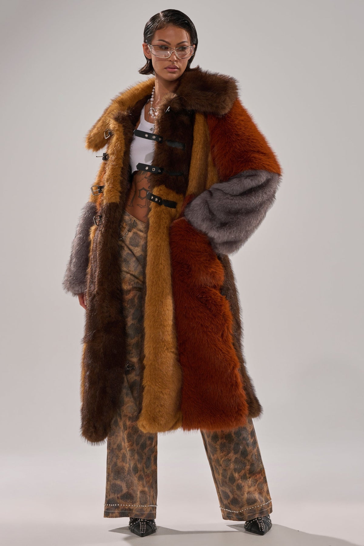 WILD CARD PATCHWORK FAUX FUR