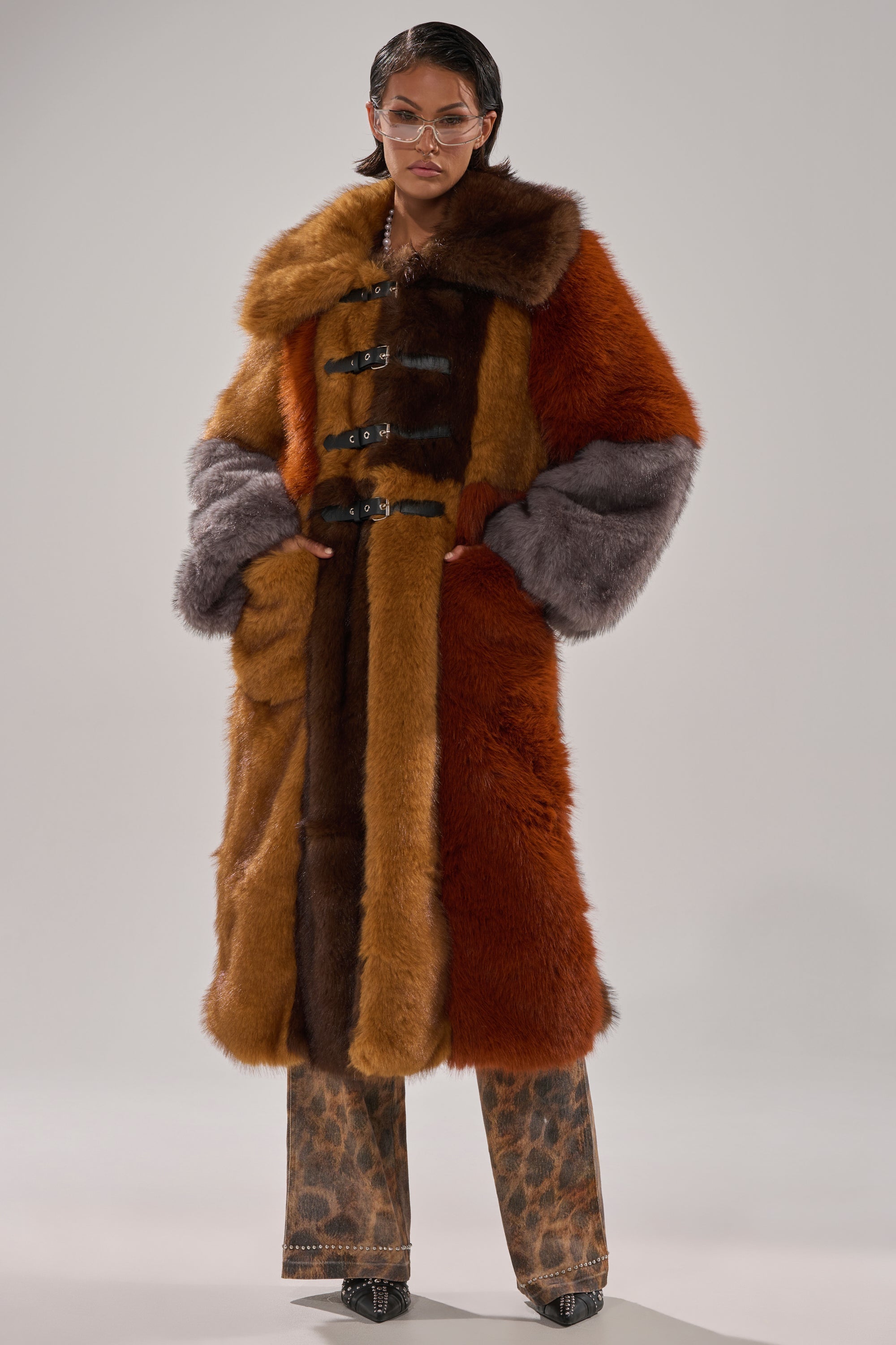 WILD CARD PATCHWORK FAUX FUR
