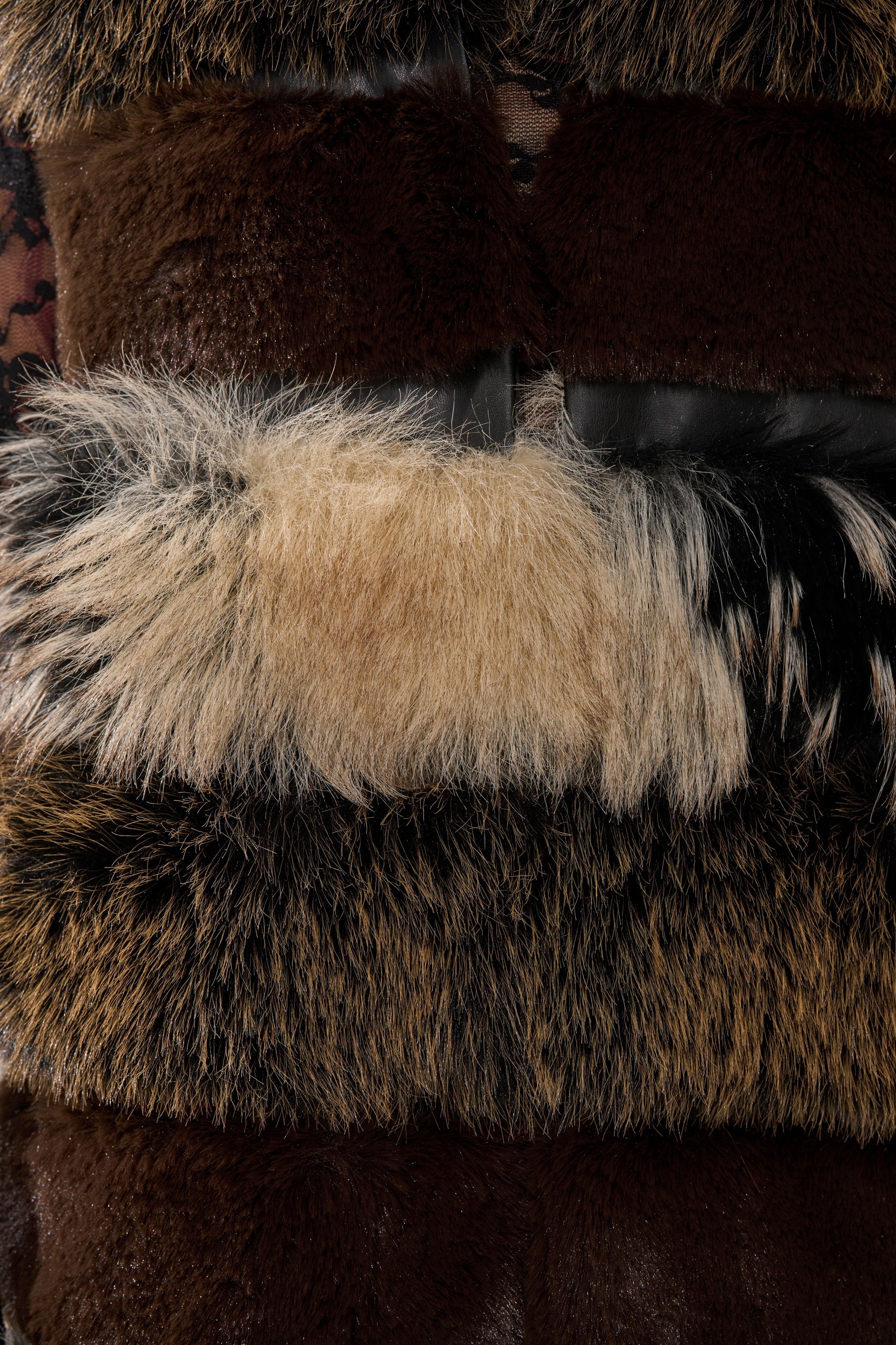 PORTIA PANELED FUR VEST