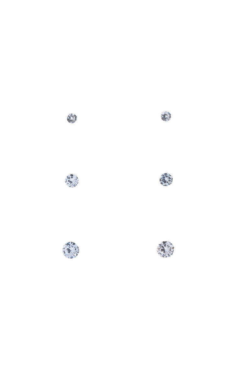 3 PACK CIRCLE STUDS