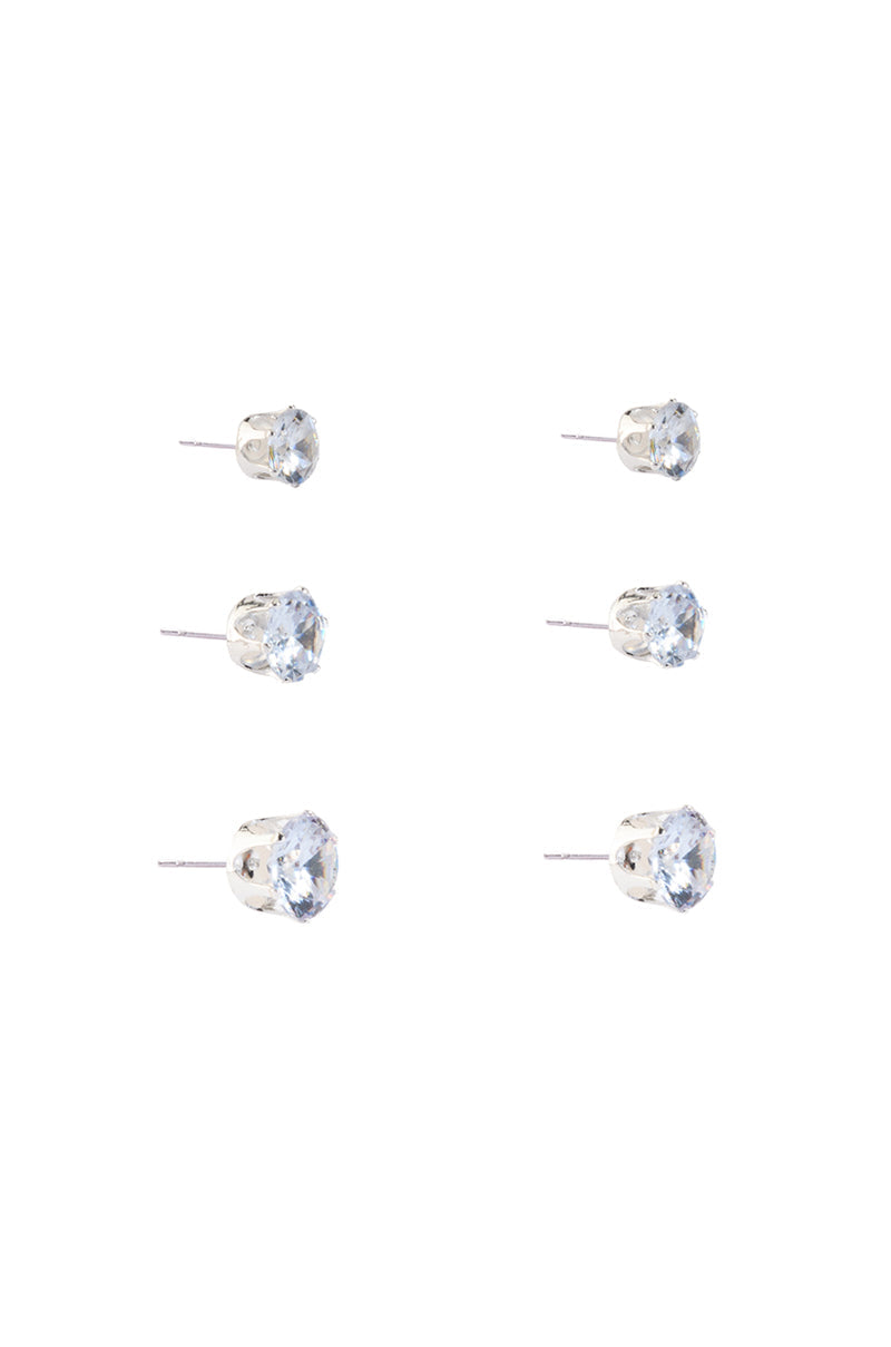 3 PACK CIRCLE STUDS