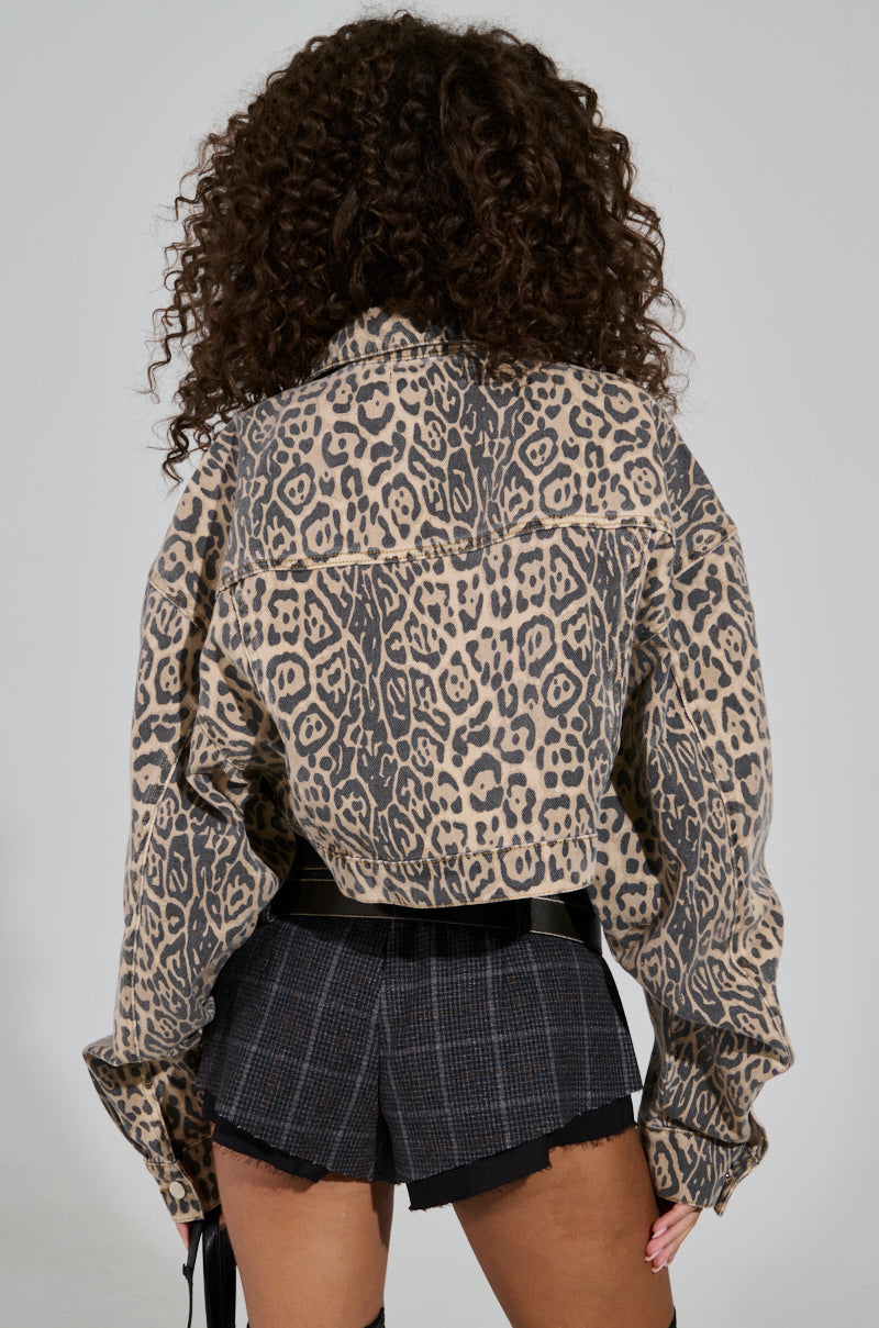 NO CHEATING PRINTED DENIM JACKET