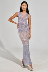 THE MAIN EVENT RHINESTONE MAXI DRESS