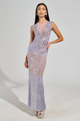 THE MAIN EVENT RHINESTONE MAXI DRESS