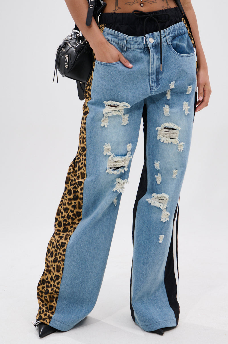 WILDIN' OUT DENIM TRACKPANTS