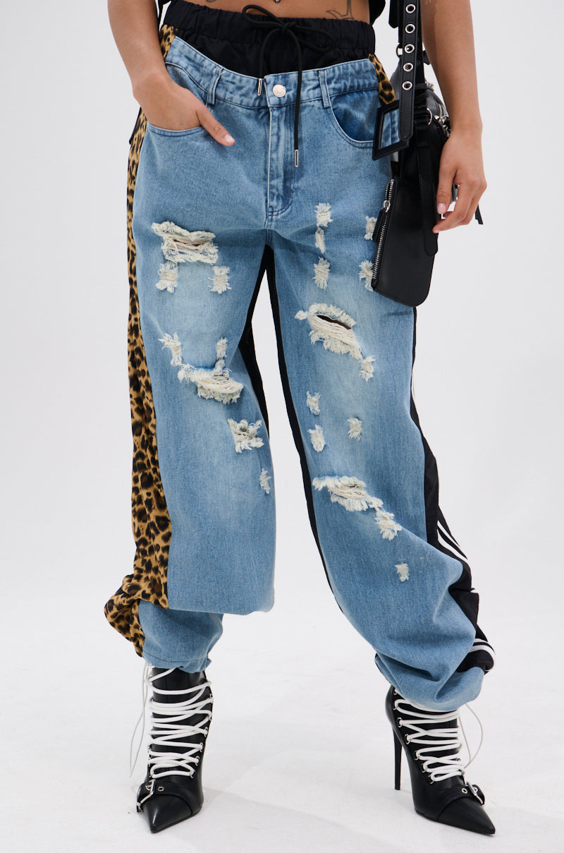 WILDIN' OUT DENIM TRACKPANTS