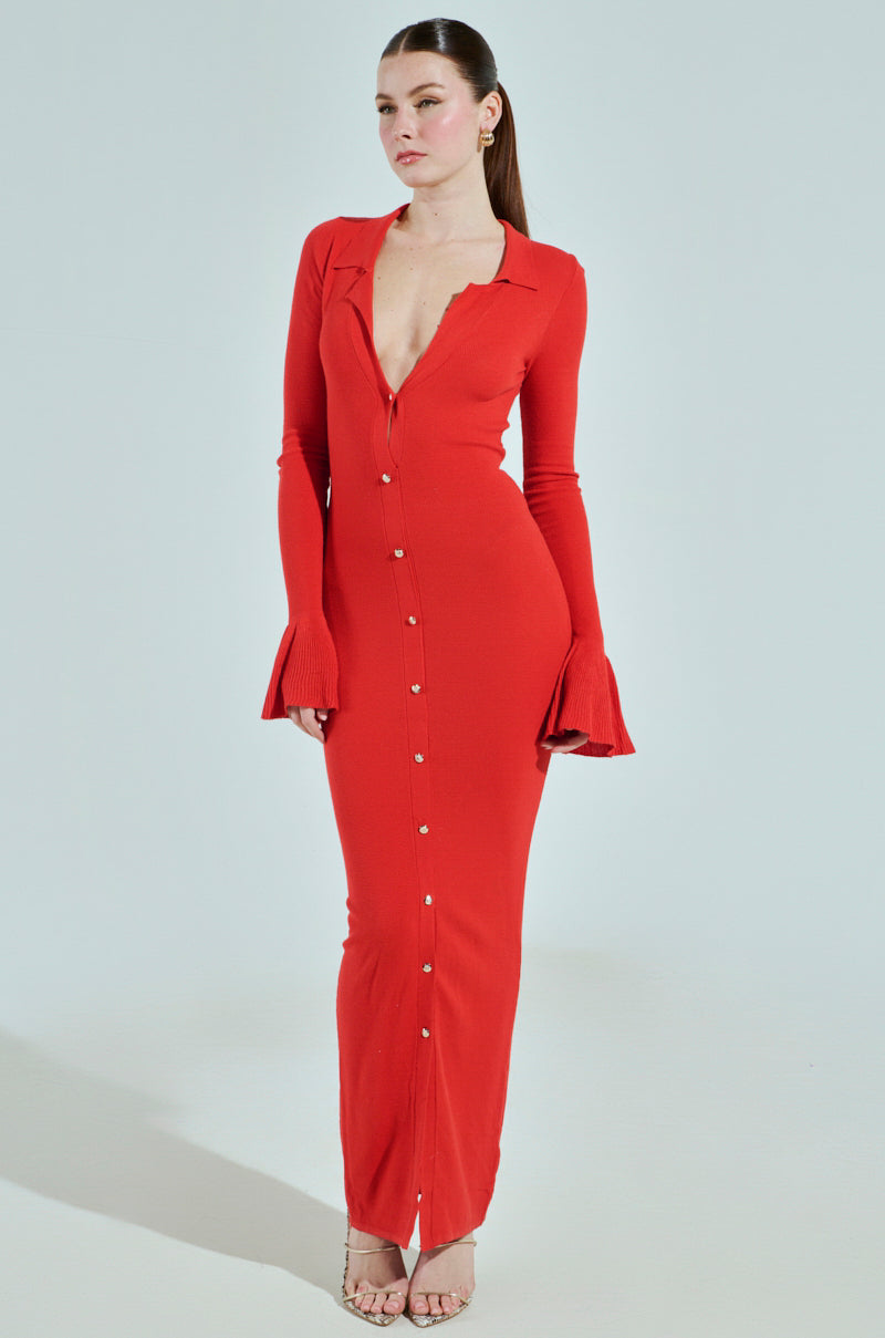 RUNNING LATE KNIT MAXI DRESS