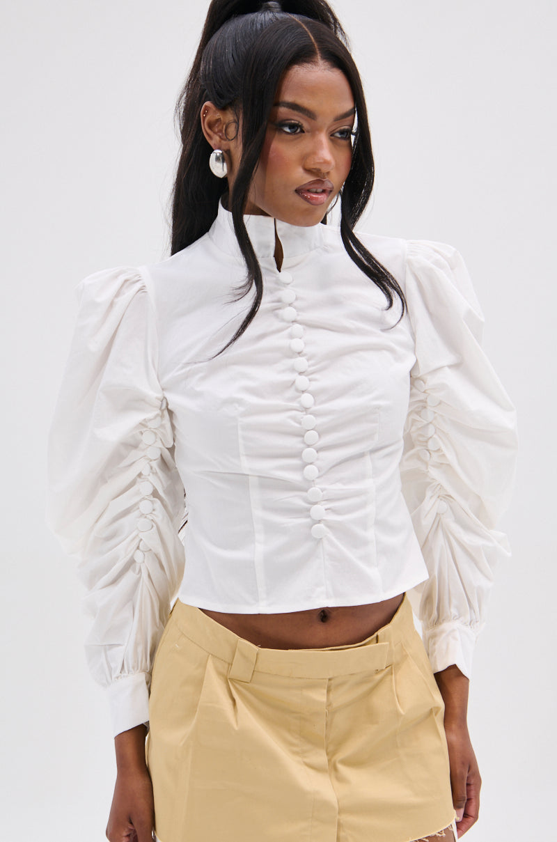 GIVE ME LOVE WHITE BLOUSE
