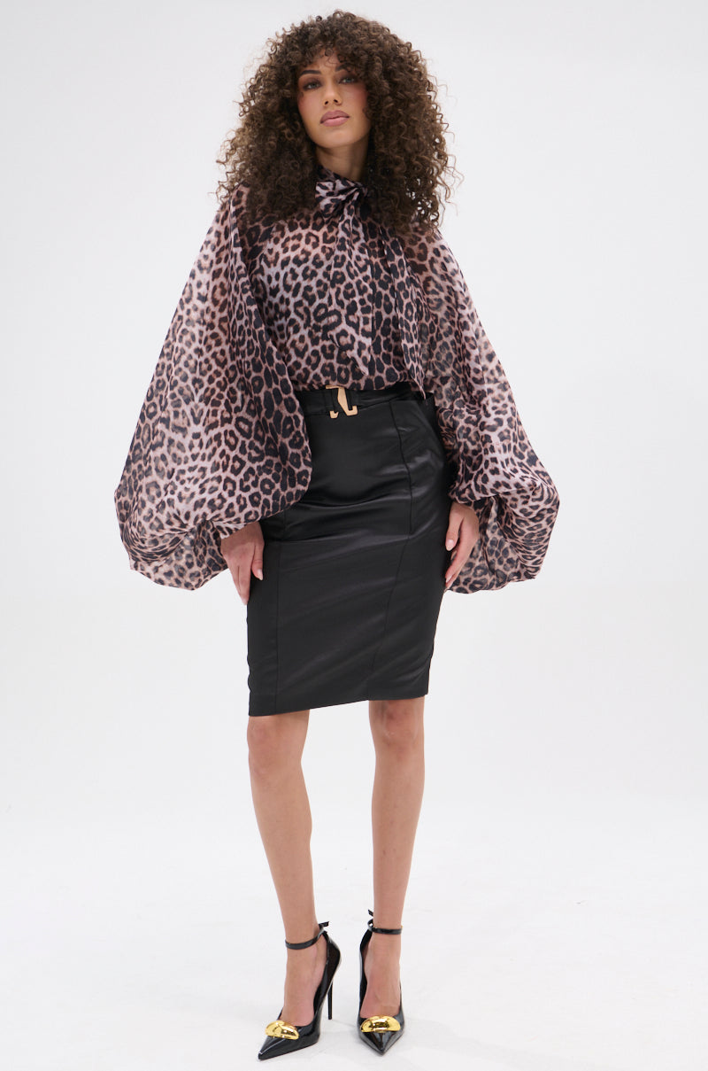 WINE AND DINE SATIN MIDI SKIRT