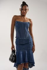 YOU WISH DENIM CORSET