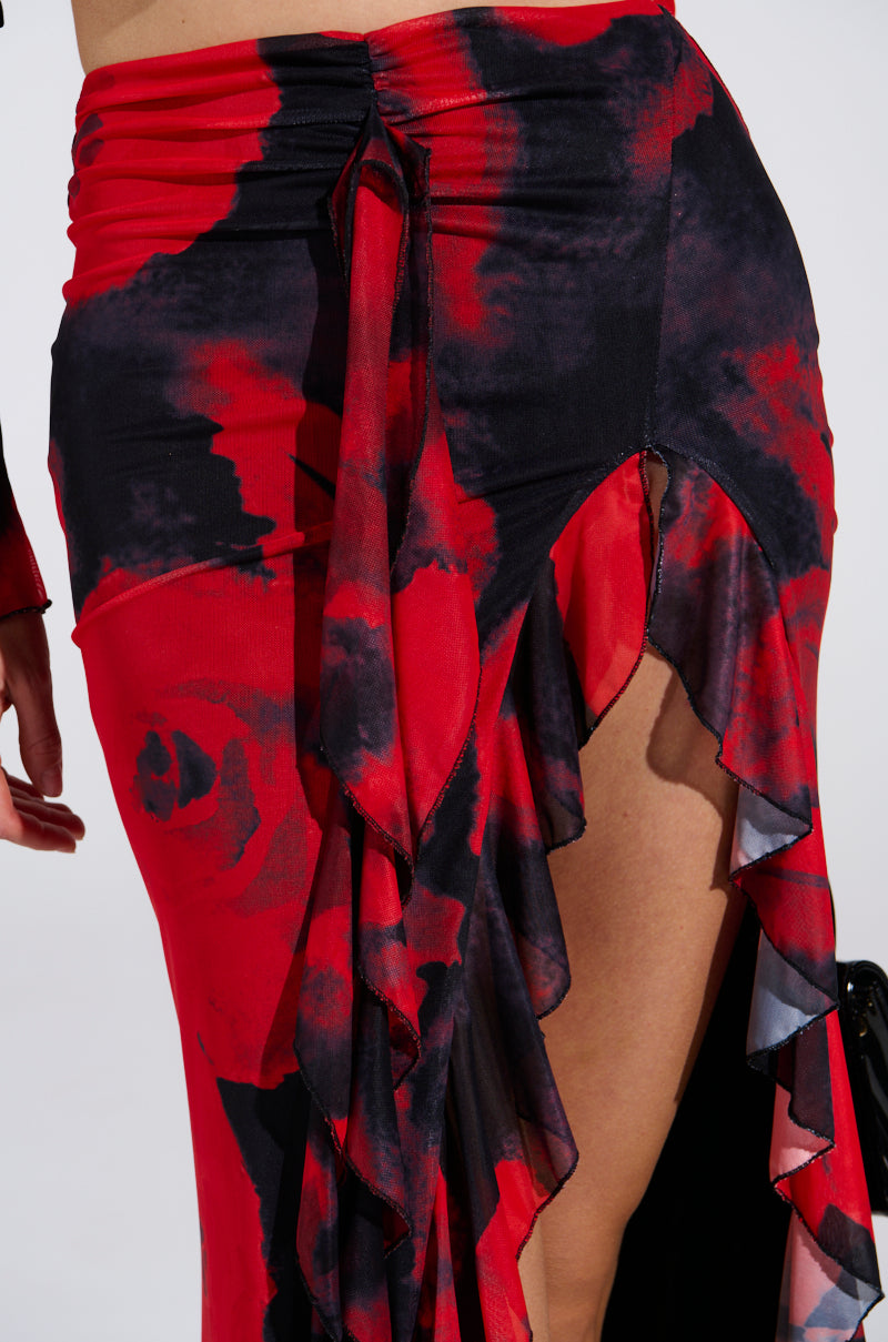 CAROLINA MESH MIDI SKIRT