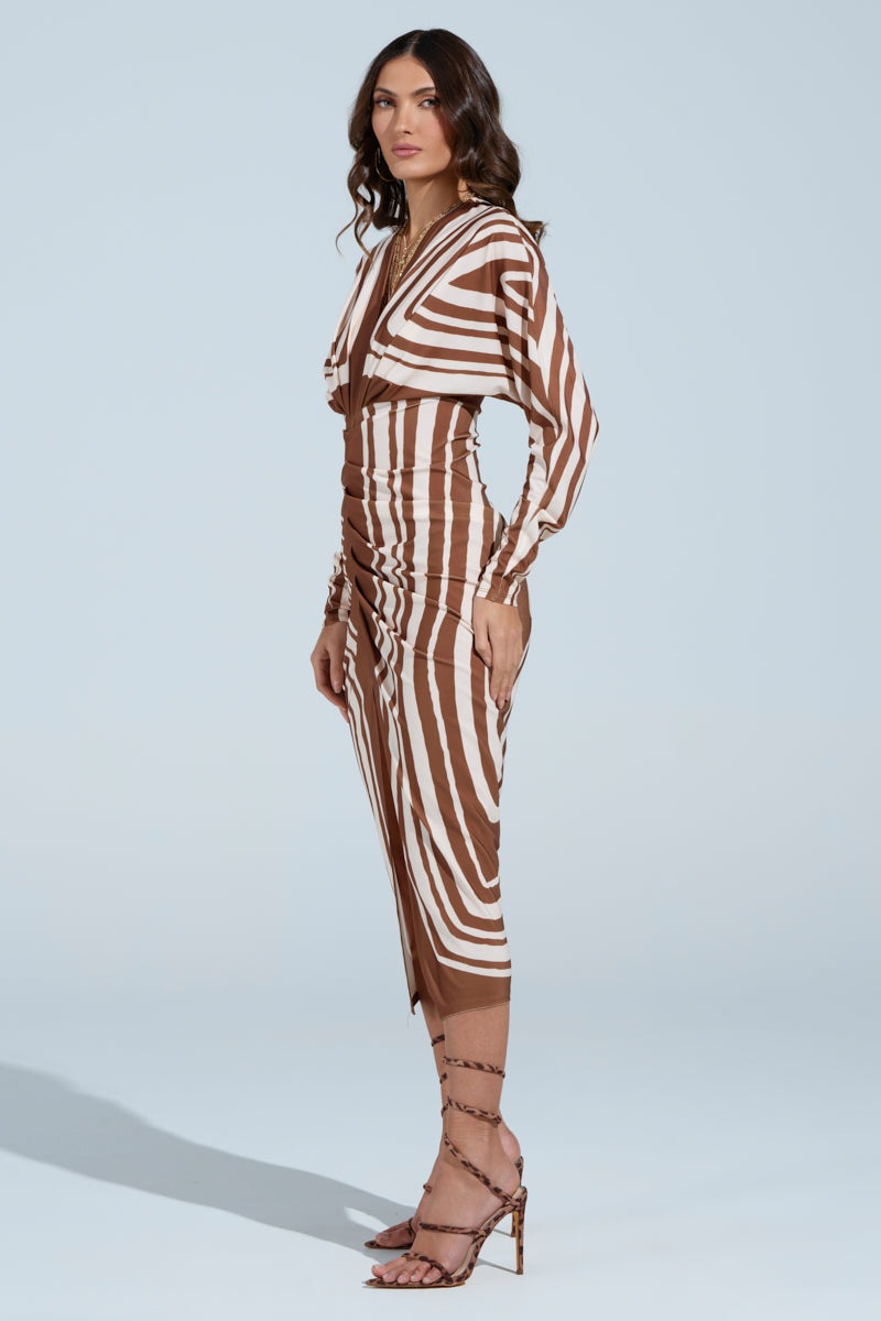 TEXT ME LATER SATIN MIDI DRESS