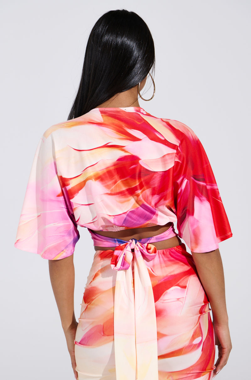 WILD FIRE FLORAL BLOUSE