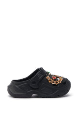 AZALEA WANG EVERETT BLACK MULTI STONE GOLD CHAIN FLAT