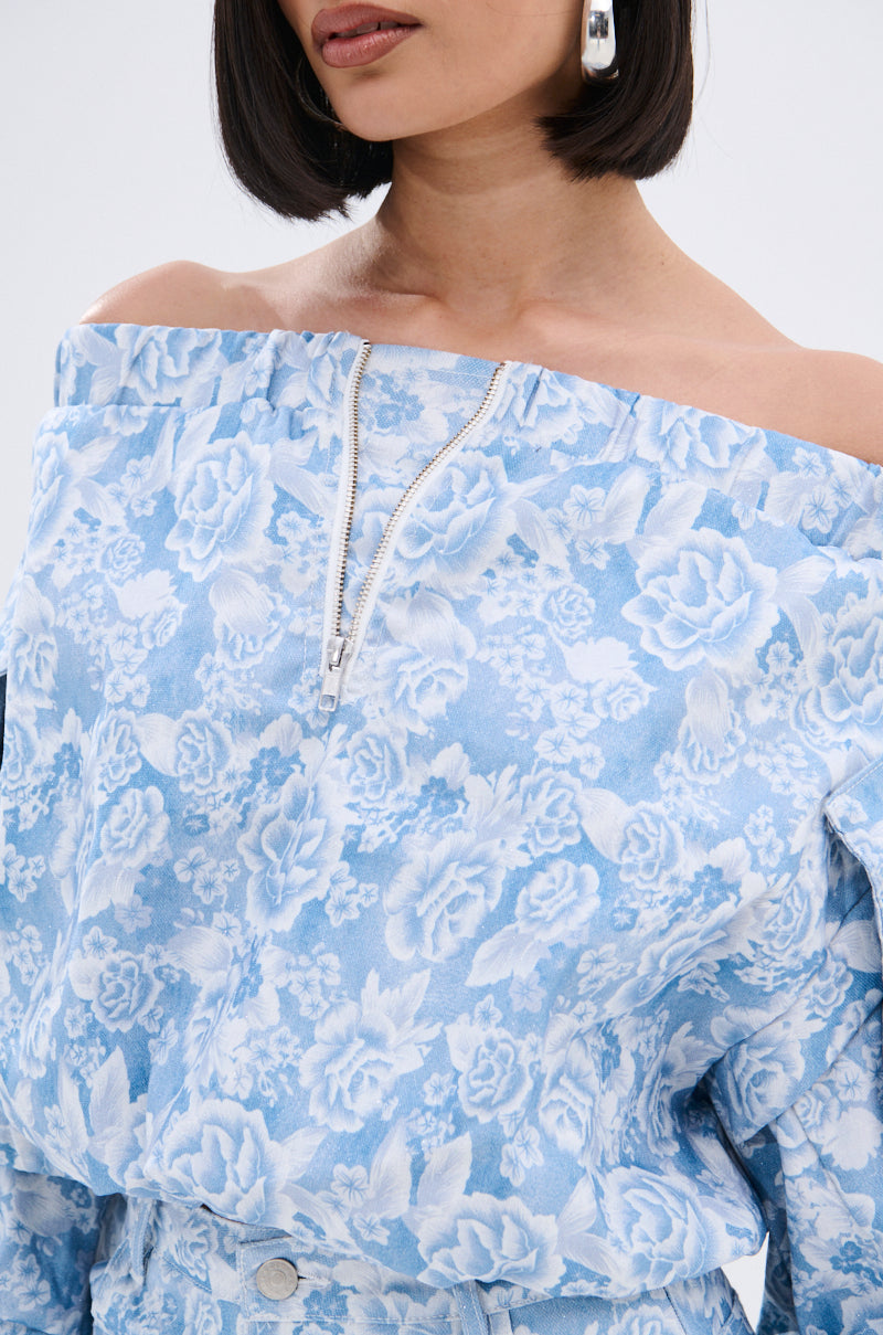 FLORAL LIFE OFF THE SHOULDER BLOUSE