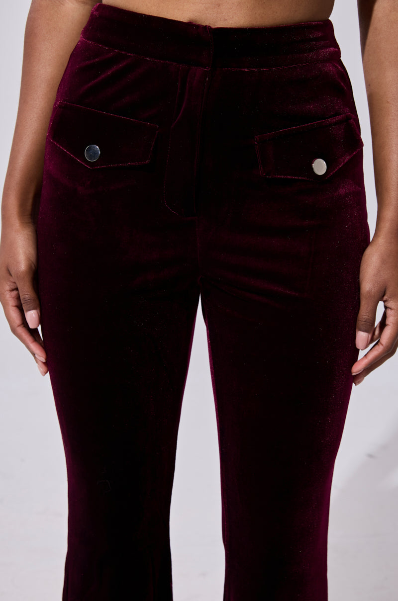RUBY ROSE VELVET TROUSER