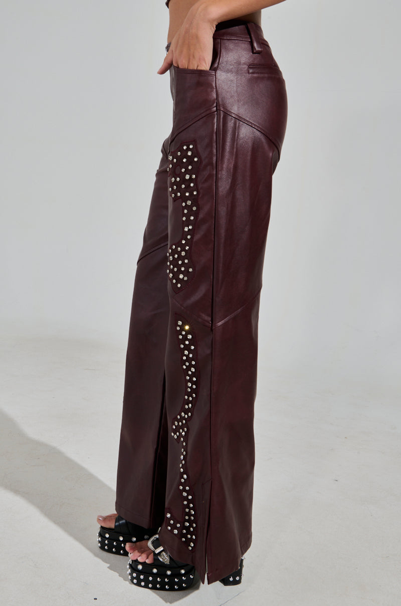 TEMPTATION'S BEST FRIEND PANT IN BURGUNDY