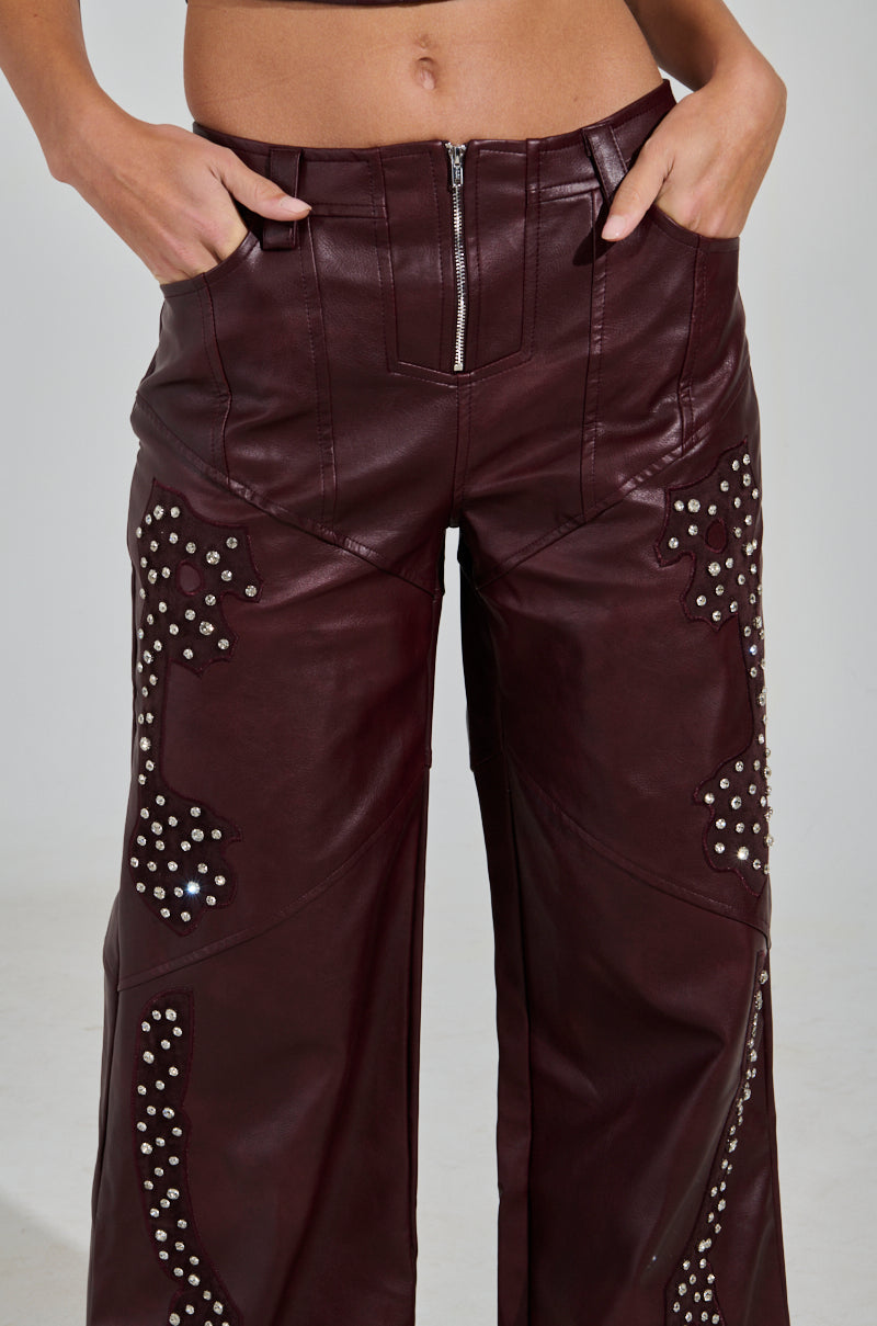TEMPTATION'S BEST FRIEND PANT IN BURGUNDY