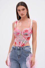 SHELLY OMBRE MESH CORSET
