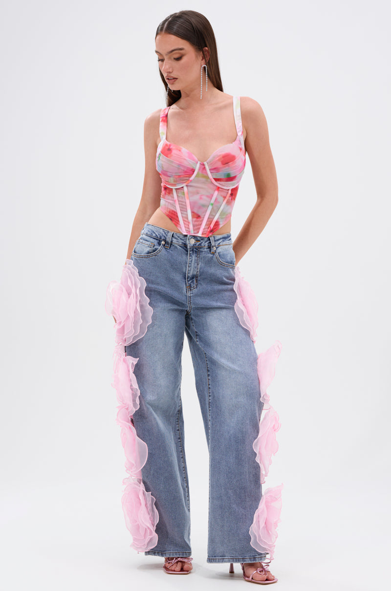 SHELLY OMBRE MESH CORSET