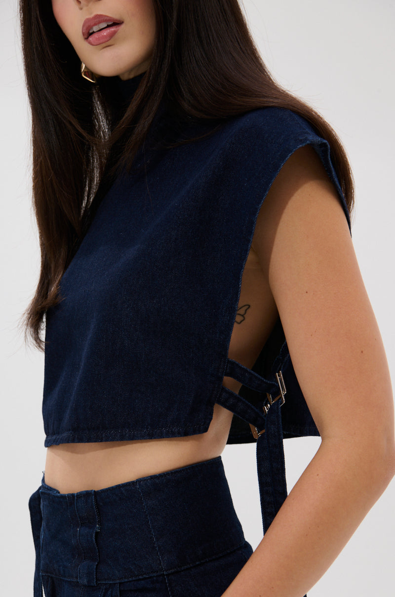 YOU A REAL ONE DENIM BLOUSE