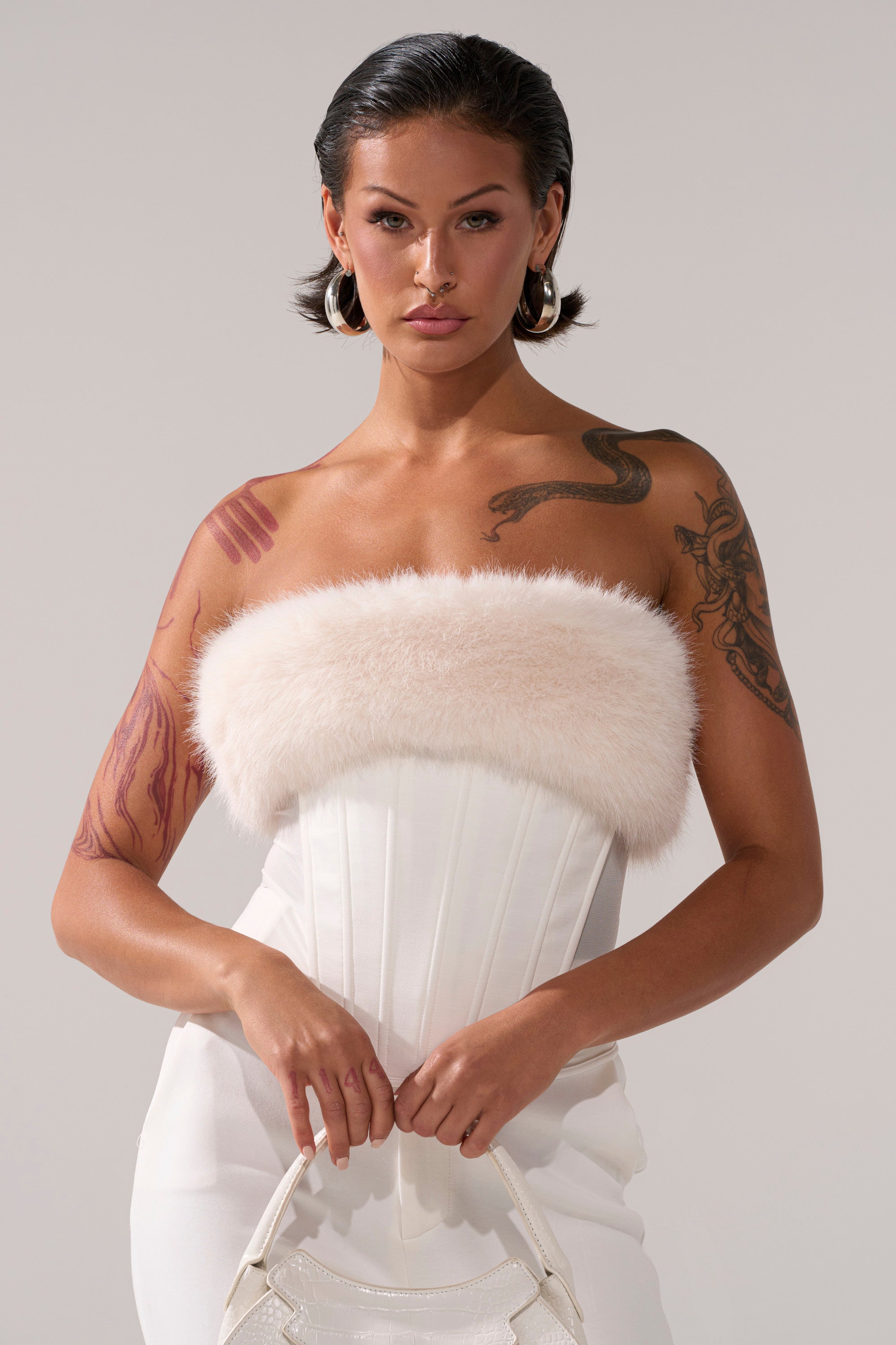 SNOW BUNNY CORSET WITH FUR