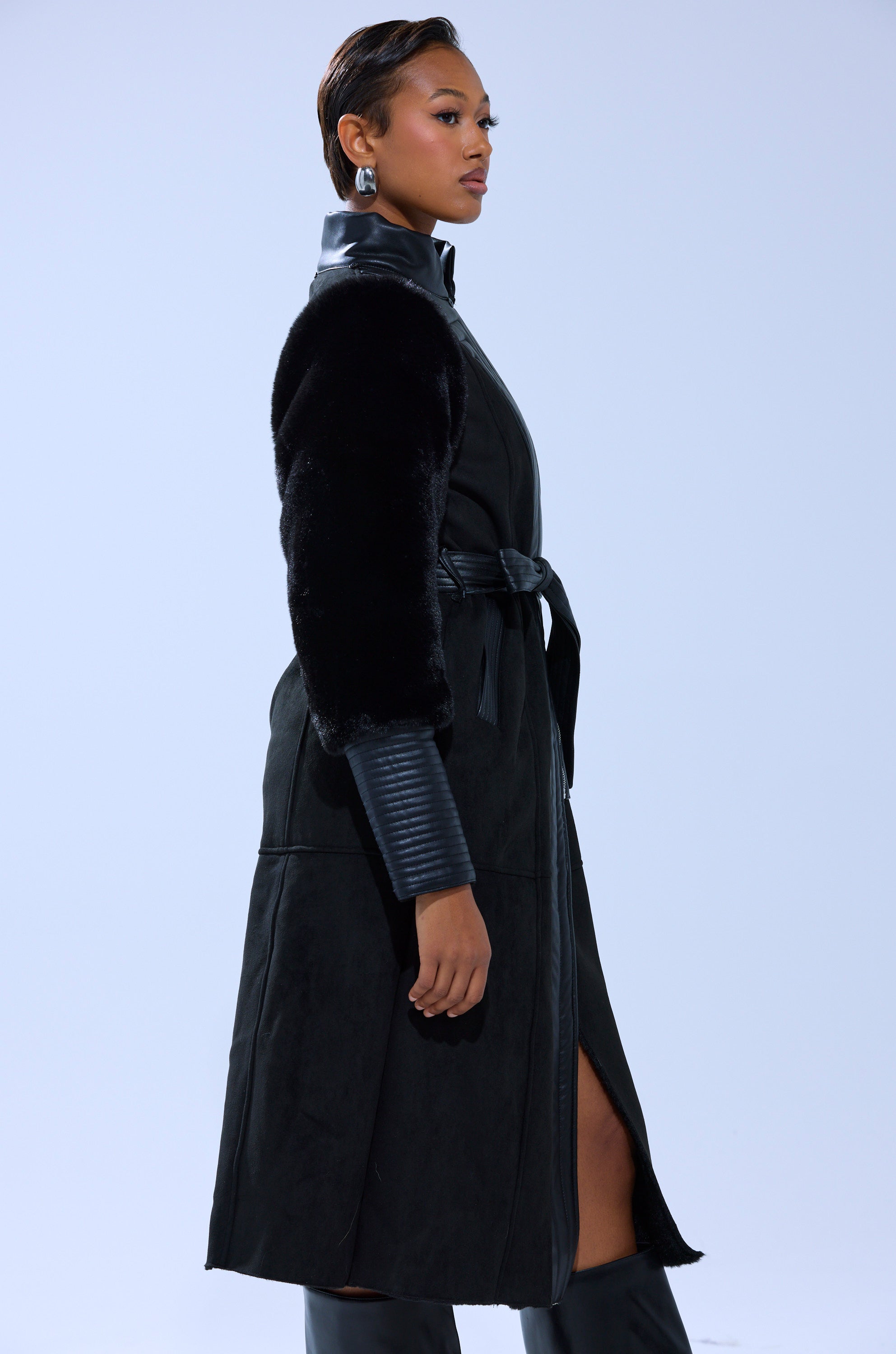 GOODIE MIXED MEDIA COAT